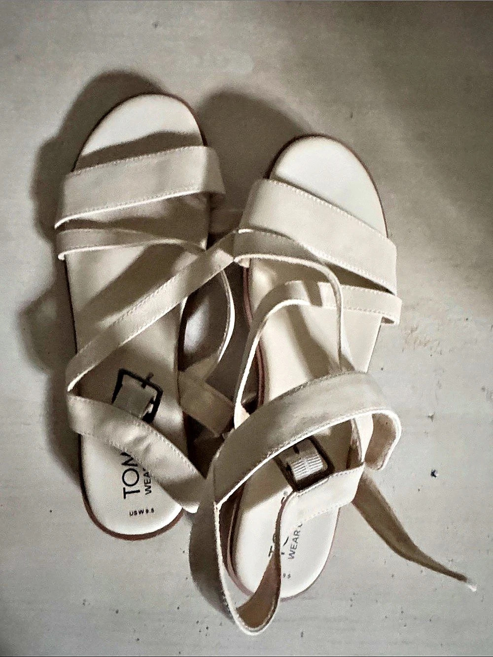 TOMS Sloane Strappy Flat Sandal Sandals White